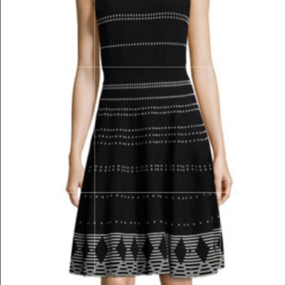 KATE SPADE Sz M Flare Ribbed Knit Sleeveless A-Line Slight Flare Dress